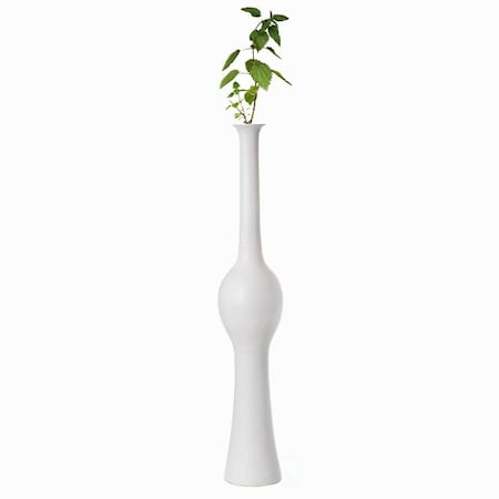 Unique Style Floor Vase For Entryway Dining Or Living Room, White Ceramic 42.5 In.